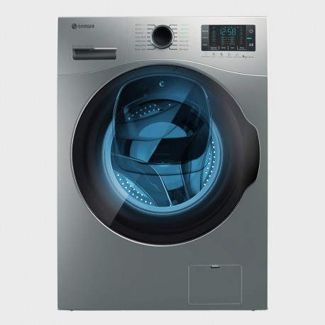 ماشین لباسشویی نقره ای درب از جلو اسنوا مدل SWM 843 سری Wash in Wash